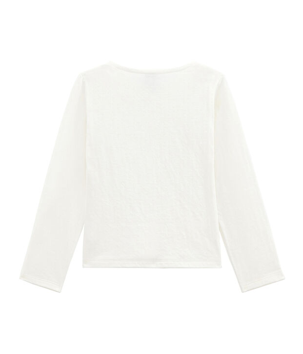 M&auml;dchen-Cardigan aus gedoppeltem Jersey weiss