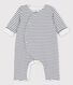 Gestreifter Baby-Langoverall aus Bio-Baumwolle