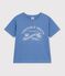 Kurz&auml;rmeliges Kinder-T-Shirt mit Motiv blau