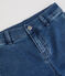 Kinder-Flared Jeans aus Bio-Baumwolle für Mädchen blau DENIM BLEU DELAVE