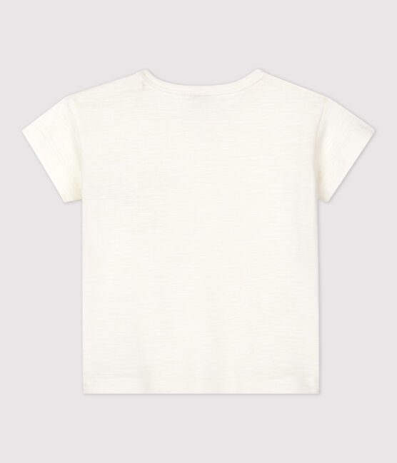 Einfarbiges kurzärmeliges T-Shirt aus Jersey weiss MARSHMALLOW
