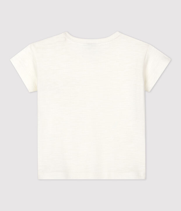 Einfarbiges kurz&auml;rmeliges T-Shirt aus Jersey weiss