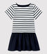 Kleid aus Bio-Baumwolljersey und -Musselinstoff für Mädchen