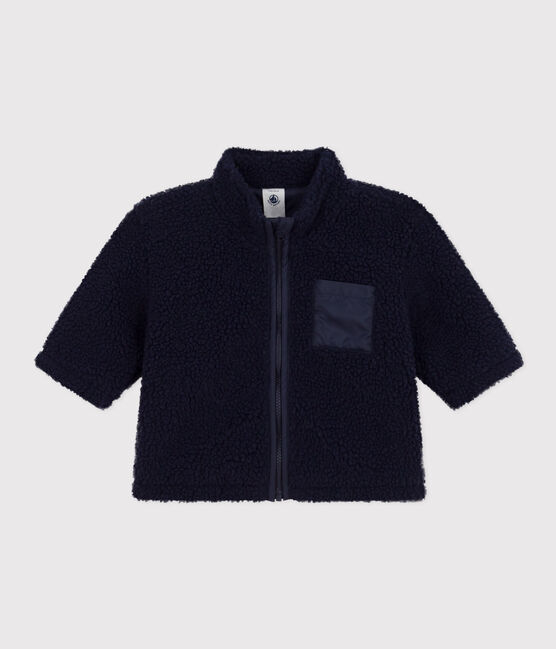 Baby-Jacke aus Sherpa blau SMOKING