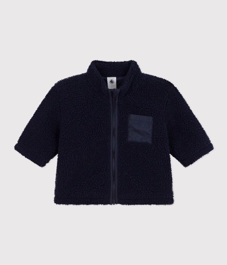 Baby-Jacke aus Sherpa blau