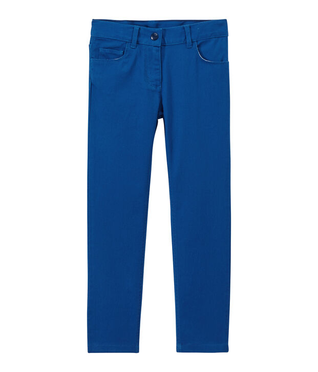 M&auml;dchen-Hose aus farbigem Denim blau
