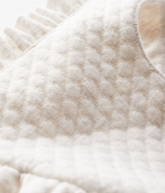 Lange Baby-Latzhose für Mädchen beige MONTELIMAR CHINE