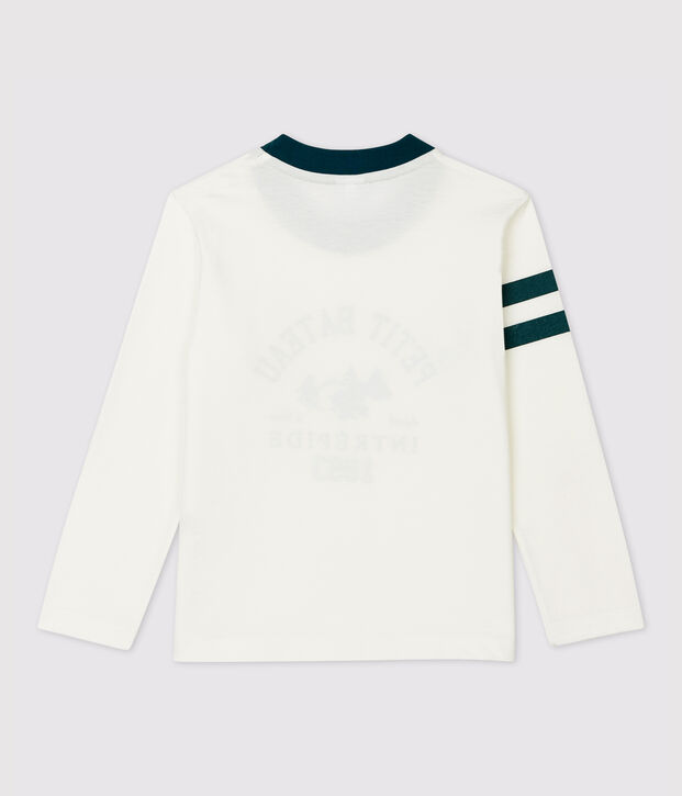 Lang&auml;rmeliges Kinder-T-Shirt aus Baumwolle f&uuml;r Jungen weiss