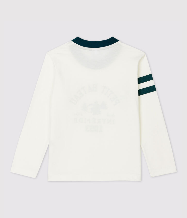 Lang&auml;rmeliges Kinder-T-Shirt aus Baumwolle f&uuml;r Jungen weiss
