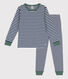 Kinderpyjama aus Doppeljersey mit Ringelstreifen