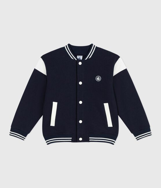 Kinder College-Jacke aus einfarbiger Baumwolle  blau SMOKING