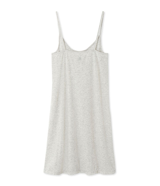 Chemise &agrave; bretelles femme en coton l&eacute;ger grau