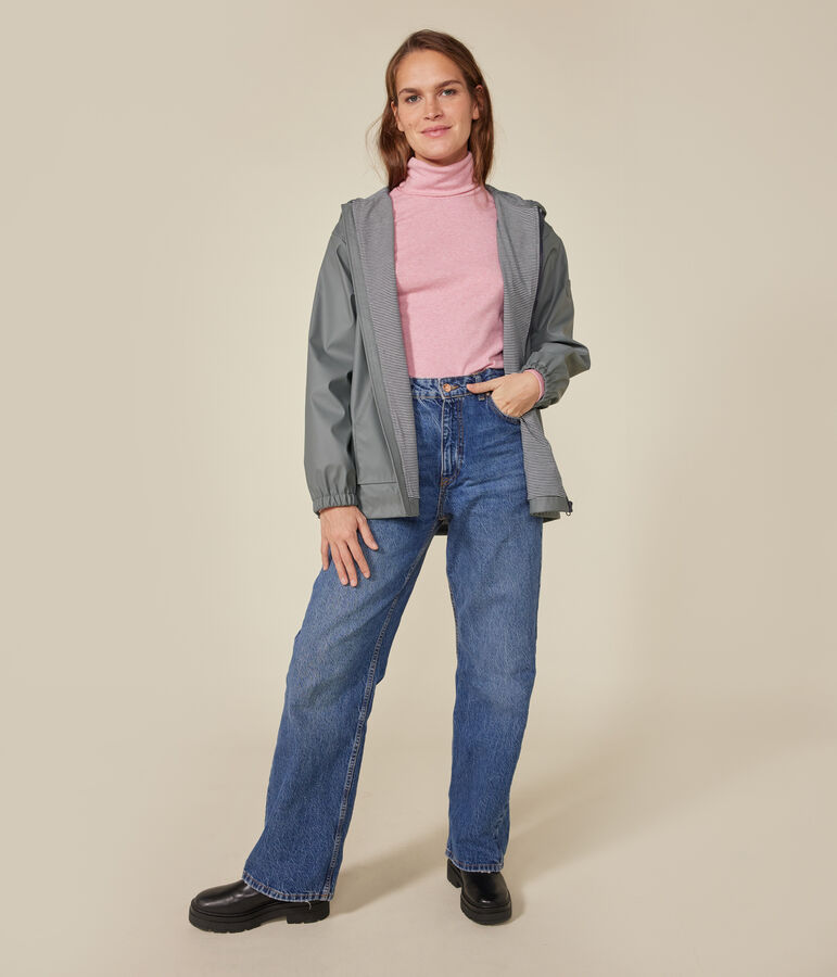 Damen-Regenjacke mit Kapuze gr&uuml;n THUYA