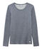 Extra warmes langärmliges T-Shirt für Damen blau SMOKING/weiss MARSHMALLOW