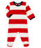 Baby Jungen Strampler rot TERKUIT/weiss MARSHMALLOW