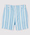 Gestreifte Baby-Shorts aus Popeline Jungen blau JASMIN/weiss MARSHMALLOW