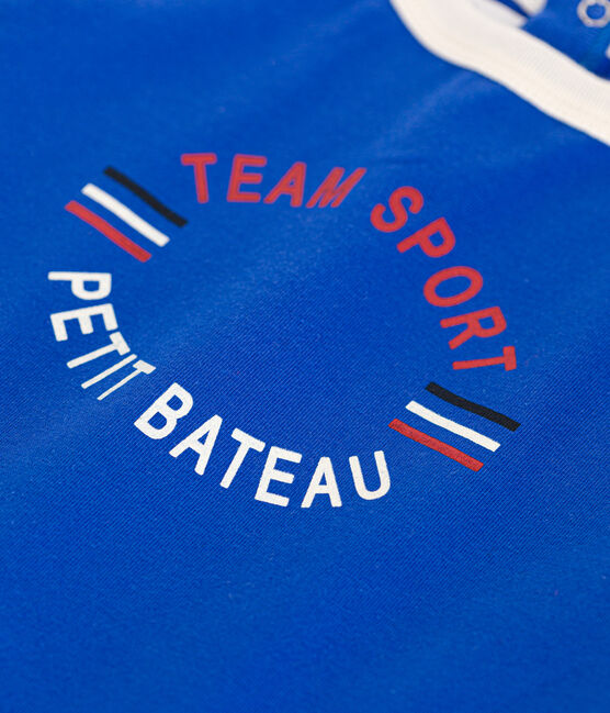 Kurzärmeliges Baby-T-Shirt aus feinem Jersey blau CALVIN