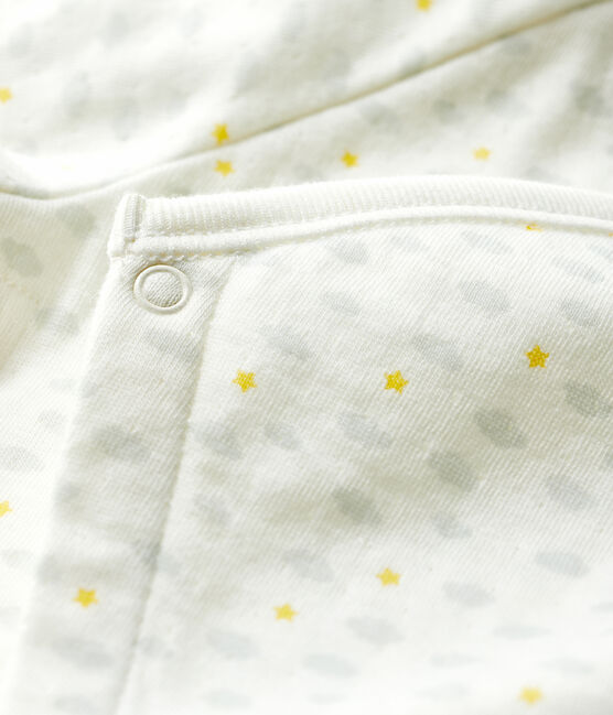 Baby-Strampler aus Doppeljersey aus Bio-Baumwolle mit Kaninchen-Motiv weiss MARSHMALLOW/weiss MULTICO