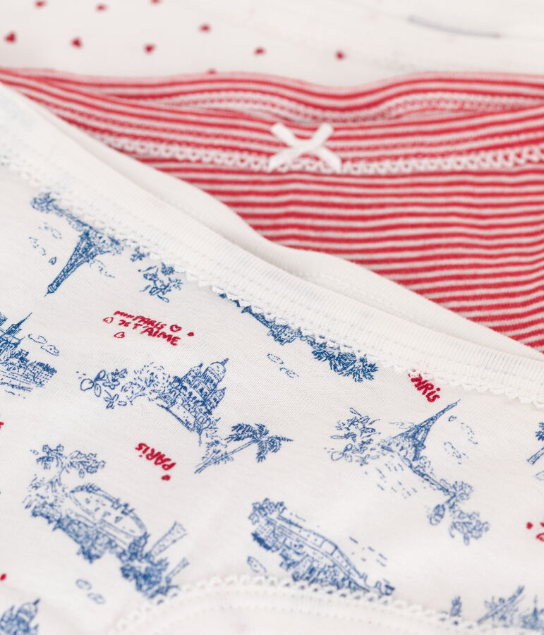 3er-Set Kinder-Slips High Waist aus Baumwolle mit Paris-Motiv variante 1