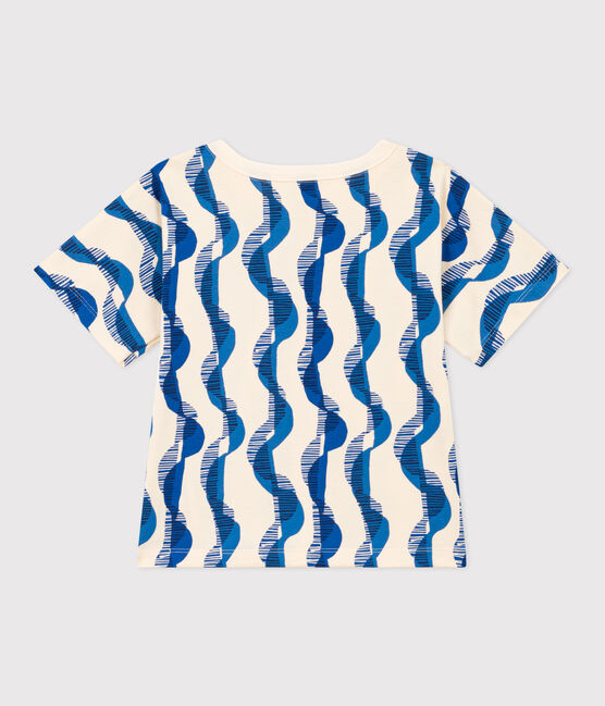 Kurzärmeliges T-Shirt aus Baumwolle für Kinder/Mädchen weiss AVALANCHE/ MULTICO