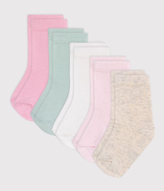5er-Set Baby-Socken aus einfarbiger Baumwolle variante 2