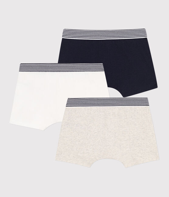 3er-Set einfarbige Boxershorts aus Baumwolle für kleine Jungen variante 1