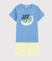 Kinder-Kurzpyjama aus Baumwolle mit Zitronenmotiv für Jungen blau EDNA/naturfarben MULTICO