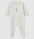 Graumelierter Baby-Strampler aus Nicki