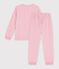Kinder-Pyjama aus gemustertem Nicki rosa/vielfarbig