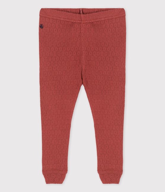 Baby-Leggings aus Ajour-Strick braun OMBRIE