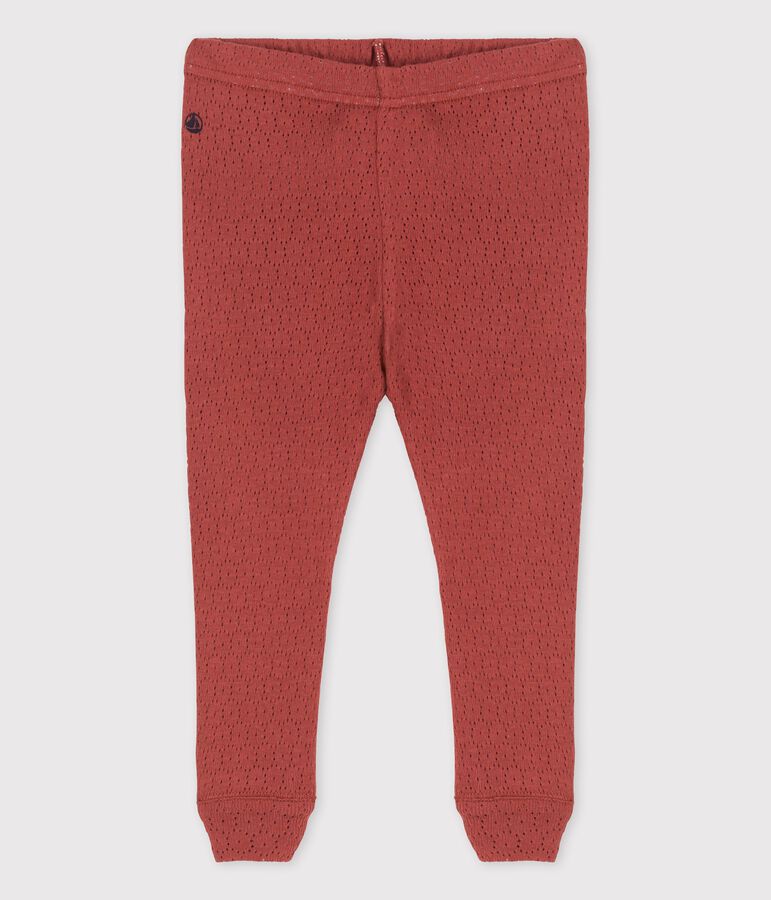 Baby-Leggings aus Ajour-Strick braun OMBRIE
