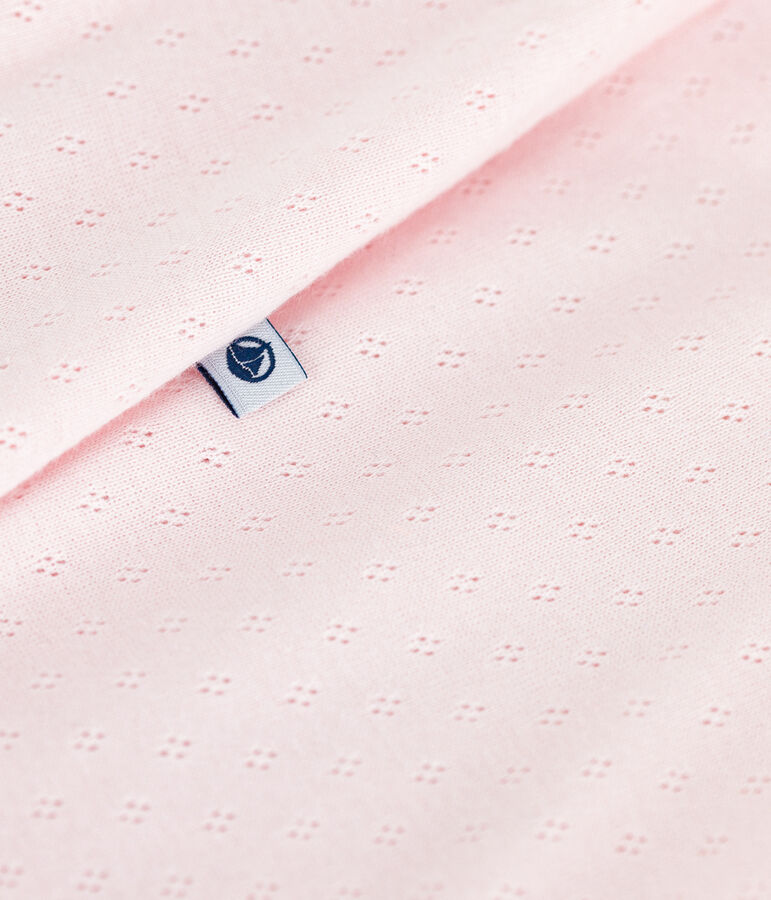 Baby-Kurzoverall aus einfarbiger Baumwolle rosa