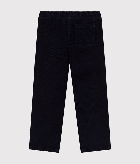 Kinder-Hose mit geradem Schnitt aus Fein-Cord für Jungen blau SMOKING