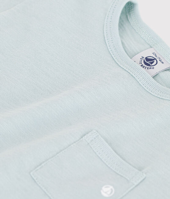Kurzärmeliges Baby-T-Shirt aus geflammtem Jersey. grün BULLE