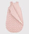 BABYSCHLAFSACK AUS NICKI MIT BLUMENMUSTER, TOG-WERT 2 rosa SALINE/weiss MULTICO