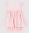Baby-Kleid und -Bloomers für Mädchen. rosa MINOIS/weiss MARSHMALLOW