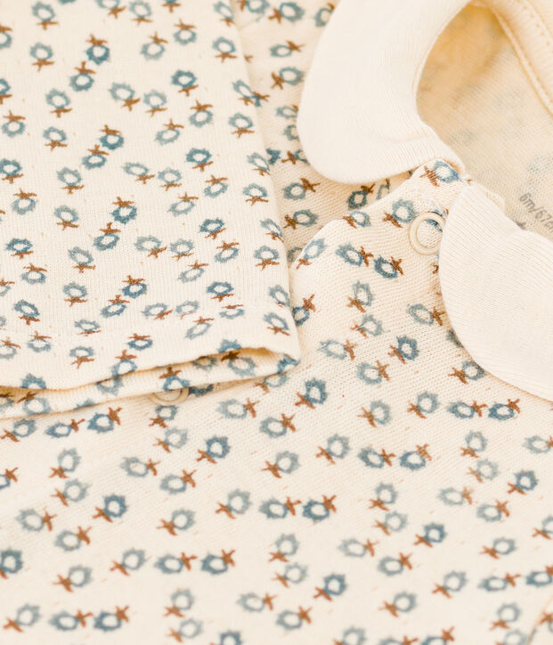 Baby-Langoverall mit Blumenprint naturfarben/vielfarbig