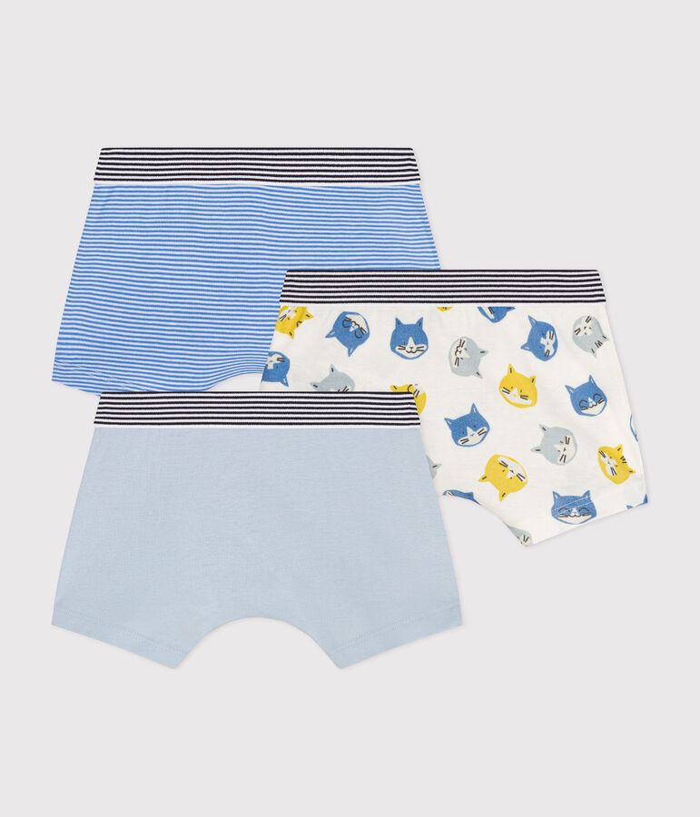 3er-Set Kinder-Boxershorts mit Katzenmotiv aus Baumwolle vielfarbig