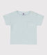 Kurzärmeliges Baby-T-Shirt aus geflammtem Jersey.
