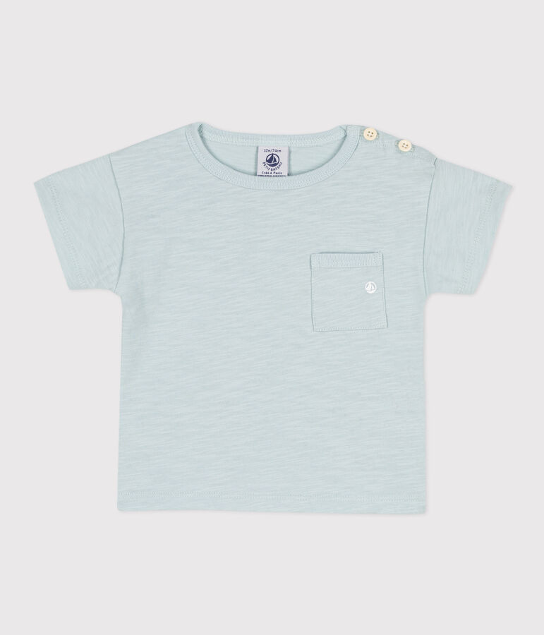 Kurz&auml;rmeliges Baby-T-Shirt aus geflammtem Jersey. gr&uuml;n