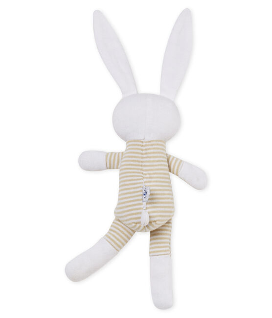 Baby-Kuschelhäschen aus Jersey beige PERLIN/weiss MARSHMALLOW