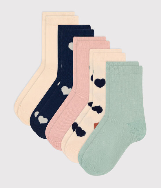 5er-Set Kindersocken aus Baumwolle mit Herzmotiv variante 1