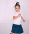 Kurzärmeliges Kinder-T-Shirt Mädchen weiss MARSHMALLOW