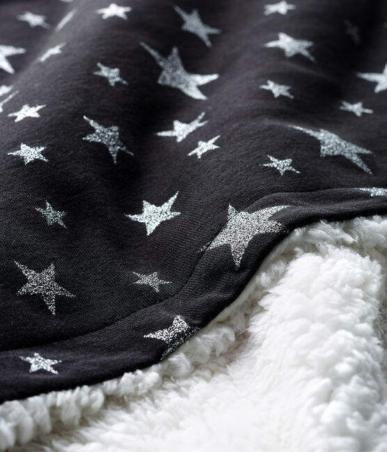 Babydecke aus Rippstrick und Sherpa grau CAPECOD/grau ARGENT