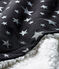 Babydecke aus Rippstrick und Sherpa grau CAPECOD/grau ARGENT
