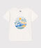 Kurzärmeliges Kinder-T-Shirt aus bedruckter Baumwolle weiss MARSHMALLOW