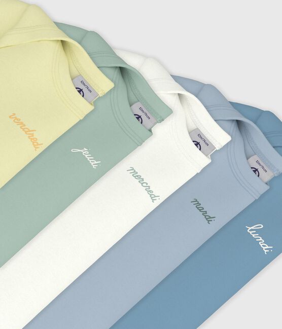 Set kurzärmeliger Baby-Bodys aus einfarbiger Baumwolle variante 1