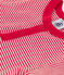 Kurzärmeliger Baby-Body aus Baumwolle mit Ringelstreifen rot CORRIDA/weiss MARSHMALLOW