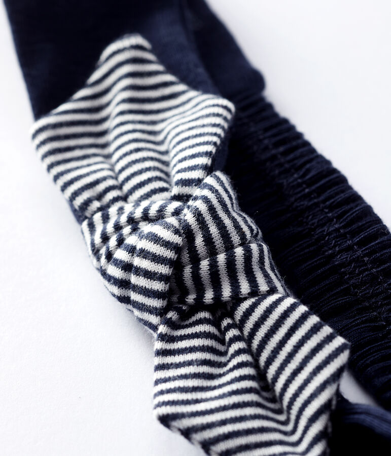 Kinder-Stirnband aus Baumwolle M&auml;dchen blau