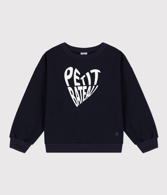 Kinder-Sweatshirt aus Molton für Mädchen blau SMOKING